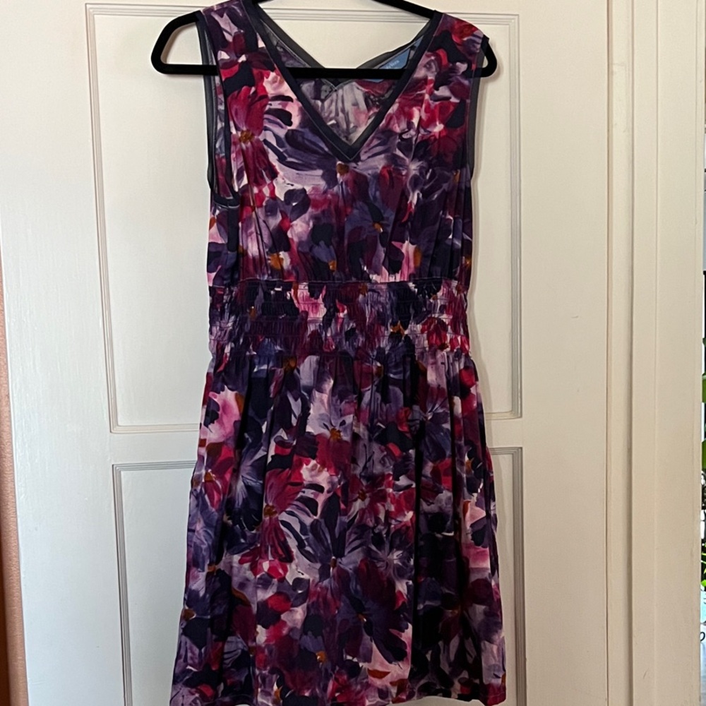 Simply Vera Vera Wang Floral Mini Dress - Purple and Red